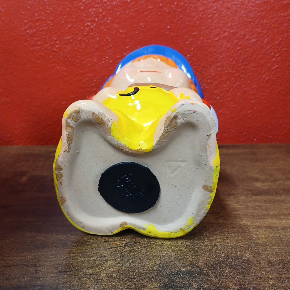 VTG 60s Hand-paint Ceramic 9" Piggy Bank, BOY WITH SLINGSHOT, w/ Original Box - Picture 5 of 5